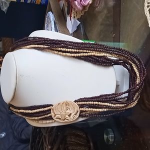 Statement beaded necklace